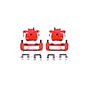 Performance Front Brake Calipers Powder Coated Red Pair - image 1