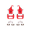 Performance Rear Brake Calipers Powder Coated Red Pair - image 1