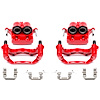 Performance Front Brake Calipers Powder Coated Red Pair - image 1