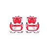 Performance Front Brake Calipers Powder Coated Red Pair - image 1