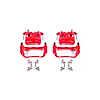 Performance Front Brake Calipers Powder Coated Red Pair - image 1