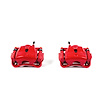 Performance Front Brake Calipers Powder Coated Red Pair - image 1