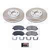 SC094 Semi-Coated Rotor & Low-Dust Ceramic Brake Pad Kit - image 1