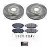 SC1052 Semi-Coated Rotor & Low-Dust Ceramic Brake Pad Kit - image 1
