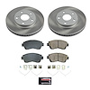 SC1054 Semi-Coated Rotor & Low-Dust Ceramic Brake Pad Kit - image 1
