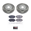 SC1077 Semi-Coated Rotor & Low-Dust Ceramic Brake Pad Kit