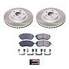 SC1124 Semi-Coated Rotor & Low-Dust Ceramic Brake Pad Kit - image 1
