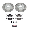 SC1358 Semi-Coated Rotor & Low-Dust Ceramic Brake Pad Kit - image 1