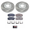 SC163 Semi-Coated Rotor & Low-Dust Ceramic Brake Pad Kit - image 1