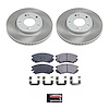 SC165 Semi-Coated Rotor & Low-Dust Ceramic Brake Pad Kit - image 1