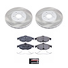 SC1684 Semi-Coated Rotor & Low-Dust Ceramic Brake Pad Kit - image 1
