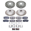 SC2091 Semi-Coated Rotor & Low-Dust Ceramic Brake Pad Kit - image 1