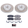 SC228 Semi-Coated Rotor & Low-Dust Ceramic Brake Pad Kit - image 1