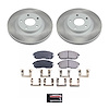 SC2282 Semi-Coated Rotor & Low-Dust Ceramic Brake Pad Kit - image 1