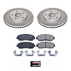 SC2435 Semi-Coated Rotor & Low-Dust Ceramic Brake Pad Kit - image 1