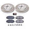 SC258 Semi-Coated Rotor & Low-Dust Ceramic Brake Pad Kit - image 1