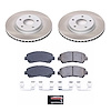 SC4724 Semi-Coated Rotor & Low-Dust Ceramic Brake Pad Kit - image 1