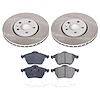 SC5403 Semi-Coated Rotor & Low-Dust Ceramic Brake Pad Kit - image 1