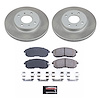 SC749 Semi-Coated Rotor & Low-Dust Ceramic Brake Pad Kit