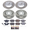 SC7537 Semi-Coated Rotor & Low-Dust Ceramic Brake Pad Kit - image 1