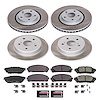 SC7605 Semi-Coated Rotor & Low-Dust Ceramic Brake Pad Kit