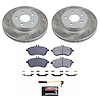 SC7766 Semi-Coated Rotor & Low-Dust Ceramic Brake Pad Kit - image 1