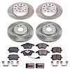 SC7836 Semi-Coated Rotor & Low-Dust Ceramic Brake Pad Kit - image 1