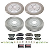 SC8460 Semi-Coated Rotor & Low-Dust Ceramic Brake Pad Kit