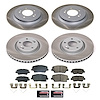 SC8612 Semi-Coated Rotor & Low-Dust Ceramic Brake Pad Kit