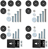 RK07123 2-4 in. Front & Rear Bump Stop Kit fits 2007-2018 Jeep Wrangler JK/JKU - image 1
