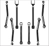 RK09296 Adventure-X Front Lower Control Arm Package fits 2007-2018 Jeep Wrangler JK/JKU