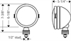 Daylighter 6" Round Off-Road Light 100W Halogen Bulb - image 1