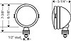 Daylighter 6" Round Off-Road Light 100W Halogen Bulb - image 1