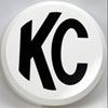 KC Light Cover 6" Round White with Black KC - image 1