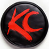 Light Covers 6 in. Round Black with Red KC - image 1