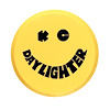Light Cover 6 in. Round Yellow with Black Smiley Face