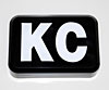 KC Light Cover 5" x 7" Black with White KC - image 1