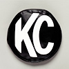 Light Covers 5 in. Round Black with White KC