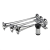 ORIENT EXPRESS DD3- Powerful Train Horn Three 3 Brass Chrome Plated Trumpets with 12-Volt Compact Chrome Compressor no tank - image 1