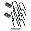 Block Kit And U-Bolt 4 in. Lift Incl. 2 Cast Iron Blocks 4 U-Bolts Nyloc Nuts Flat Washers - image 1