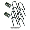 Block Kit And U-Bolt 2.5 in. Lift Incl. 2 Cast Iron Blocks 4 U-Bolts Nyloc Nuts Flat Washers