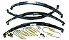 Master Lift Kit 3-4 in. Frt/Rr Lift Incl. Leaf Springs Spring Poly-Bushing Kit UBolt Kits Superide Shock Absorber - image 1
