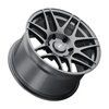 F27370084P25 F14 Drag Racing Wheel [Size: 17"x10"] Gloss Anthracite Finish - image 3