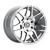 F27800089P38 F14 Drag Racing Wheel [Size: 20"x10"] Silver Machined Finish - image 1