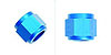 Powerflow Tube Nut Fitting Size -3 AN Blue - image 1