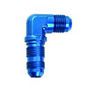 Powerflow 90 Degree Flare Bulkhead Fitting Size -4 AN Blue - image 1