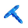 Powerflow Bulkhead Tee Fitting Size -3 AN Blue - image 1