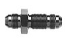 Powerflow Straight Flare Bulkhead Fitting Size -4 AN Black - image 1