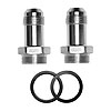 Powerflow Carburetor Fitting Size -8 AN 7/8 in.-20 Extended Black Pair - image 1