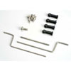 Outdrive connecting rod/nylon ball connector ends 4 /chrome ball connectors 4 /steering servo rods 2 - image 1
